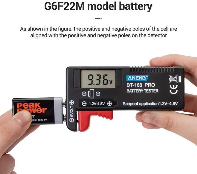 Main image of ANENG Digital Battery Tester BT-168 PRO 1.2V-4.8V AAA AA Button Cell Checker for Household Battery Testing Accessories