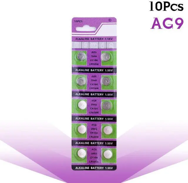 Main image of 10-pcs/pack AG9 LR936 394 Button Batteries SR936 194 Cell Coin Alkaline Battery 1.55V SR936SW CX194 For Watch Toys Remote