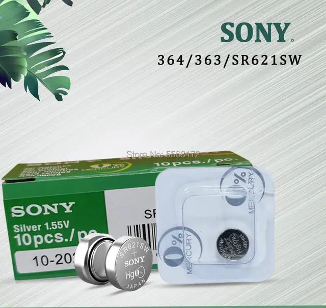 Alt view image 4 of 5 - 20pcs/Lot FOR SONY AG1 364 LR621 164 SR60 SR621SW 1.55V Watch Button Coin Cell Battery Single grain packing