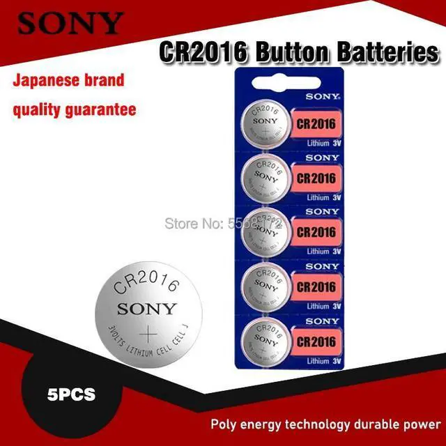 Main image of 5pcs FOR SONY CR2016 Button Batteries 3V CR 2016 LM2016 BR2016 DL2016 Cell Coin Lithium Battery For Watch Electronic Toy Remote