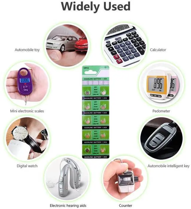 Alt view image 5 of 6 - 40Pcs/lot AG1 AG 1 Watch Clock Battery Pilas LR621 LR 621 LR621W SR621SW SR621 1.55V Button Coin Cell Batteries