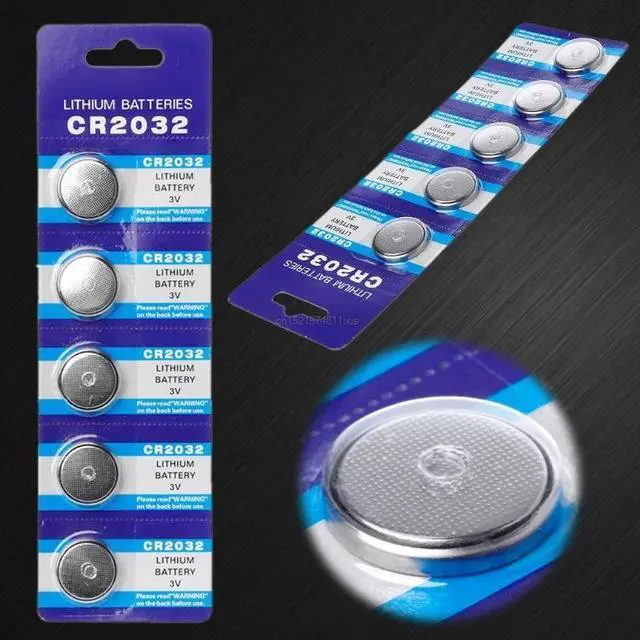Alt view image 2 of 6 - 5PCS Button Battery 3V CR2032 BR2032 DL2032 ECR2032 Cell Coin Lithium Li-ion Batteries Promotion Watch Computer LED  Electronic