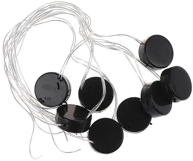 Main image of 8Pcs Black Wire Lead 2x3V CR2032 Coin Cell Button Battery Holder Case