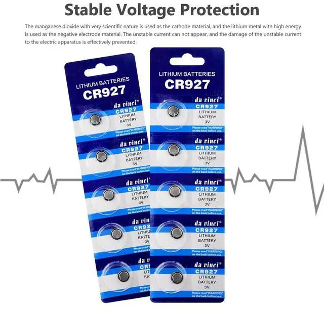 Alt view image 6 of 6 - POSTHUMAN 10Pcs CR927 CR 927 3V Lithium Coin Cells Button Battery 927 For Watch Calculator Toy CR927 DL927 BR927 ECR927 5011LC