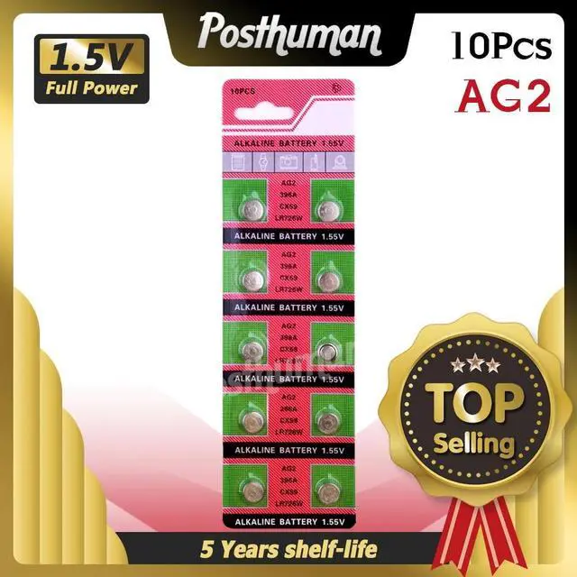 Main image of 10 Pcs 1.55V AG2 Alkaline Batteries For Watch Toys Clocks G2 396A LR726 SR726W GP397 1164SO SR59W SR726 Coin Button Cell