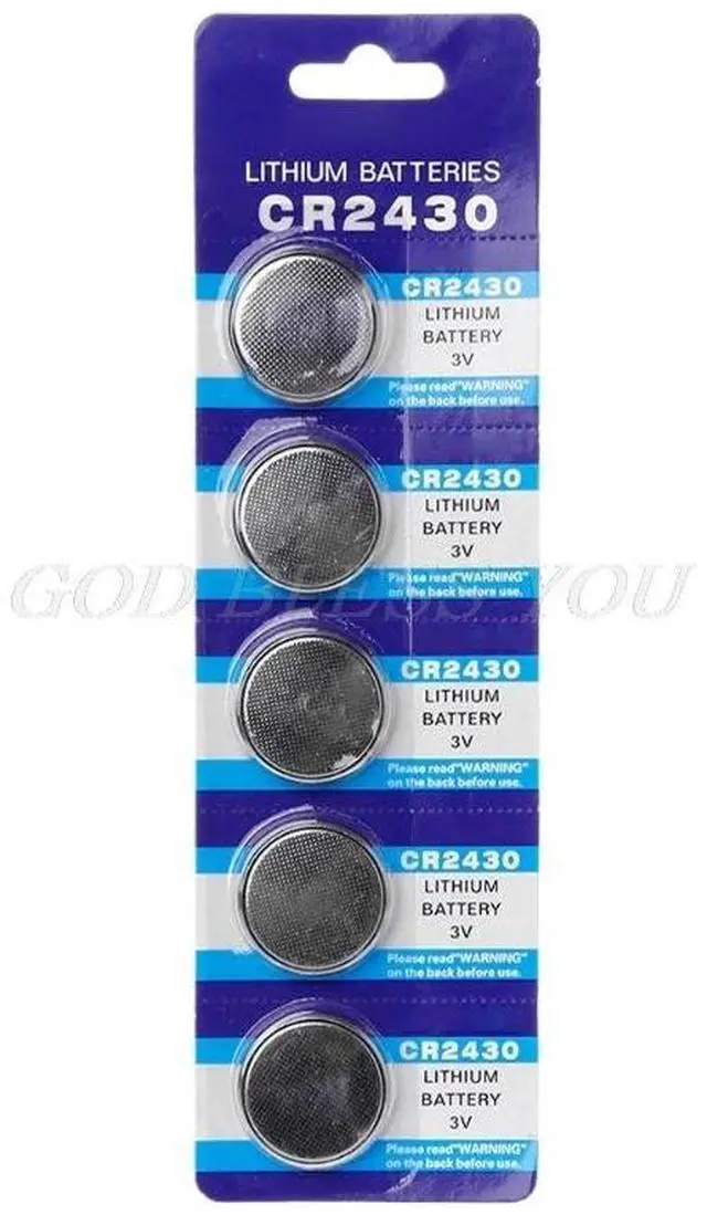 Main image of 5PCS Button Battery CR2430 3V Electronic Lithium Coin Cell Batteries DL2430 BR2430 ECR2430 KL2430 EE6229 Watch Toy Headphone