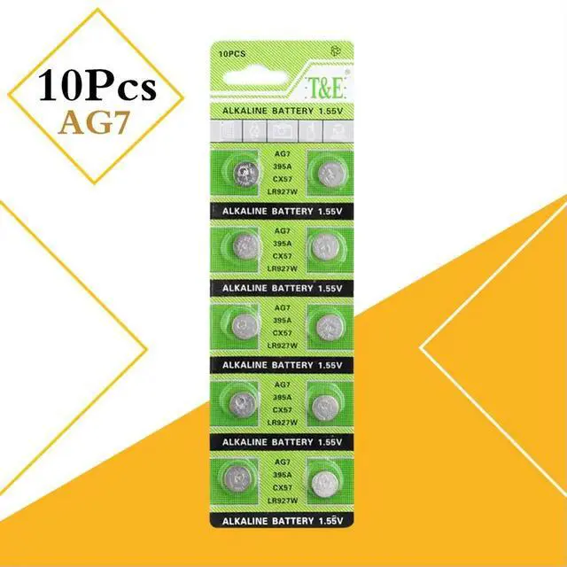 Main image of 10pcs 1.55V AG7 SR927SW V395 Alkaline Batteries 399 GR927 G7LR57 LR927 SR927W 395 Coin Button Cell Battery For Watch Toys Remote