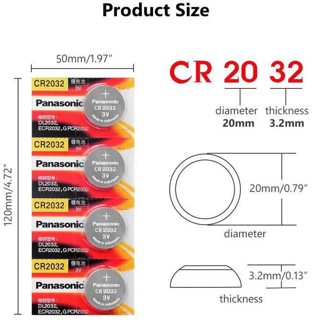 Alt view image 3 of 6 - 4pcs/lot cr 2032 Lithium Battery Button Cell Batteries 3V Coin For Watch Remote Control Calculator cr2032