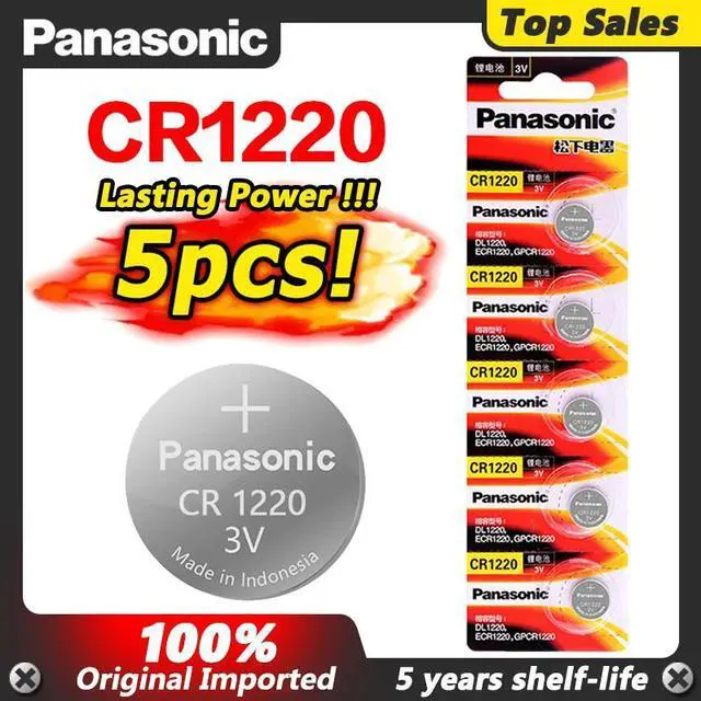 Main image of 5pcs  High Energy Cr1220 CR 1220 3v Button Cell Coin Batteries For Watch DL1220 BR1220 ECR1220 LM1220 KCR1220 KL1220