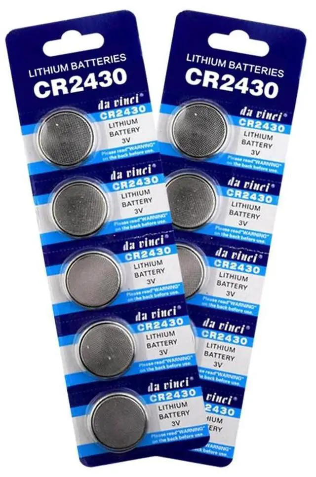 Alt view image 4 of 6 - 10pieces CR2430 3 Volt Lithium-ion Button Battery CR 2430 ECR2430 KL2430 KCR2430 BR2430 Coin Battery For Watch Calculator