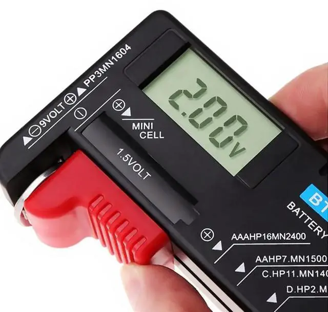 Alt view image 5 of 6 - BT-168 Universal Button Multiple Size Battery Tester For AA/AAA/C/D/9V/1.5V LCD Display Digital Battery Tester Volt Checker
