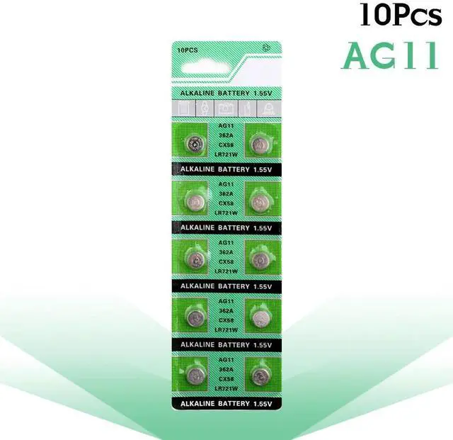 Main image of 10PCS AG11 1.5V Coin Cell Watch Batteries  LR47 SR721SW LR721 V362  Button Battery Suitable Supports Watch Calculator