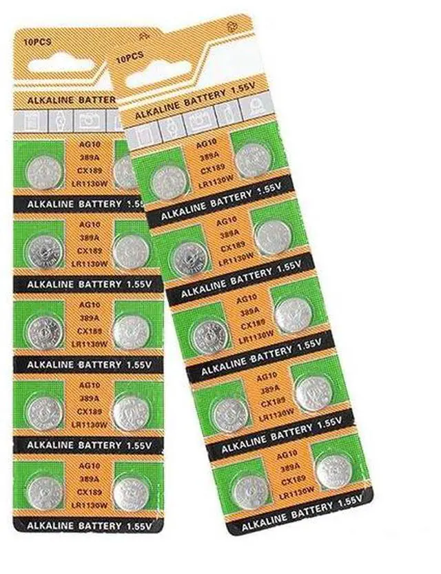 Alt view image 3 of 6 - 50PCS DEAH 1.55V AG10 LR1130 Alkaline Cell Coin Battery AG 10 SR54 189 389 SR1130 L1131 G10A Button Batteries For Watches Toys