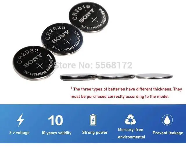 Alt view image 4 of 6 - 20pcs/lot for sony CR2032 3V Lithium Battery For Watch Remote Control Calculator CR2032 2032 button cell coin batteries