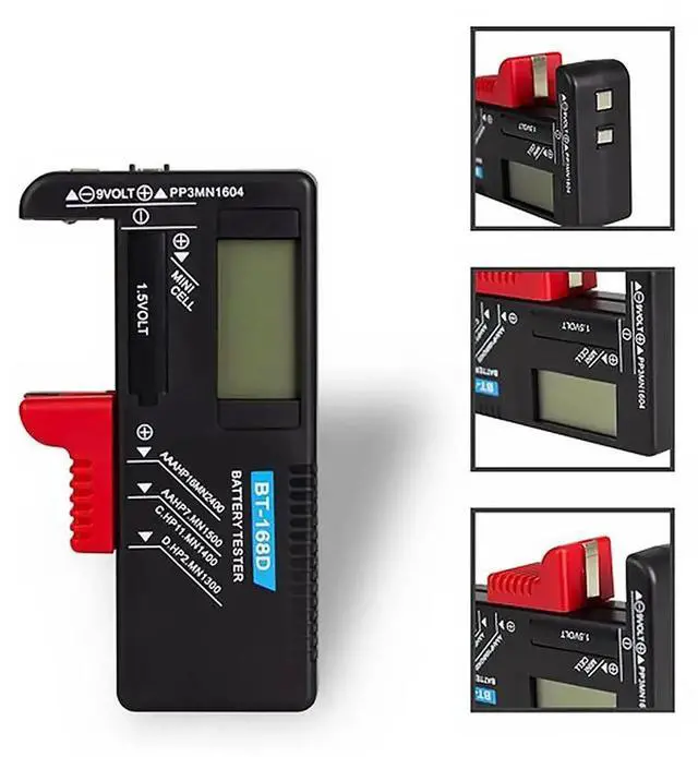 Alt view image 6 of 6 - BT-168 Universal Button Multiple Size Battery Tester For AA/AAA/C/D/9V/1.5V LCD Display Digital Battery Tester Volt Checker