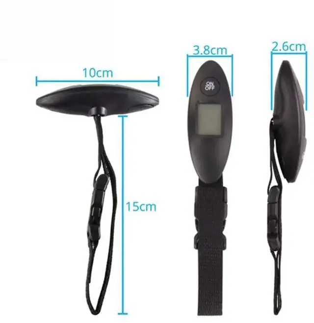 Alt view image 6 of 6 - 1Pc 40kg/100g LCD Digital Electronic Luggage Scale Portable Suitcase Scale Handled Travel Bag Weighting Fish Hook Hanging Scale