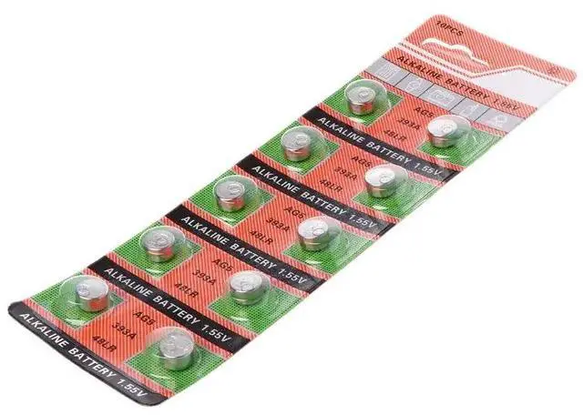 Alt view image 3 of 5 - 10PCS Alkaline Battery Button Coin Cell AG5 LR754 393 SR754 193 546 RW28 48 Hearing Aid Earphone Watch Batteries 95AD