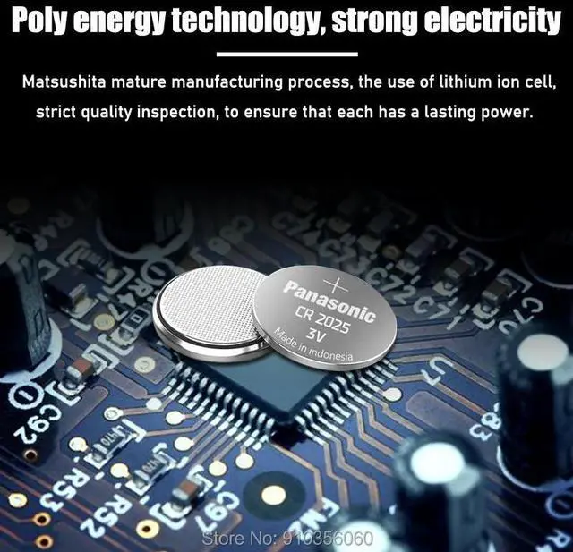 Alt view image 5 of 6 - 2pcs CR2025 KCR2025 LM2025 3V button battery ECR2025 DL2025 coin lithium battery for Watch Toy Car Key