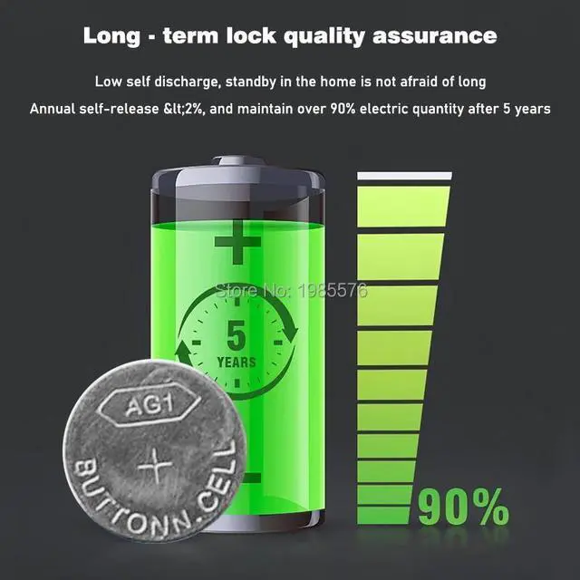 Alt view image 6 of 6 - 10pcs AG1 For Watch Toy Remote LR621 SR621 164 Button Battery LR621W CX60 364A Cell Coin Alkaline Batteries 1.55V TR621SW