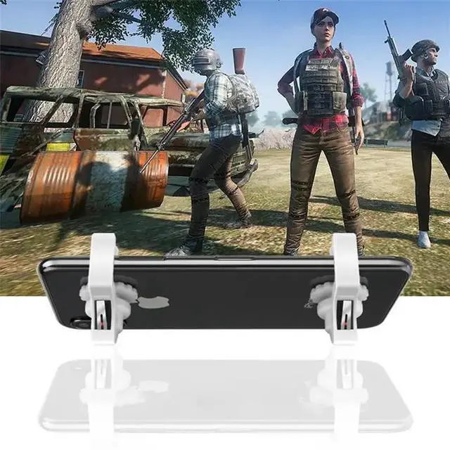 Alt view image 3 of 6 - 1Pair Gaming Trigger Smart Phone Games Shooter Controller Fire Button Handle For PUBG/Rules of Survival/Knives Out L1 R1 UM