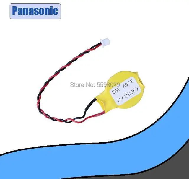 Alt view image 5 of 6 - Battery CR2016 2016 Button Battery with Wire and Plug CMOS 3V BIOS Battery