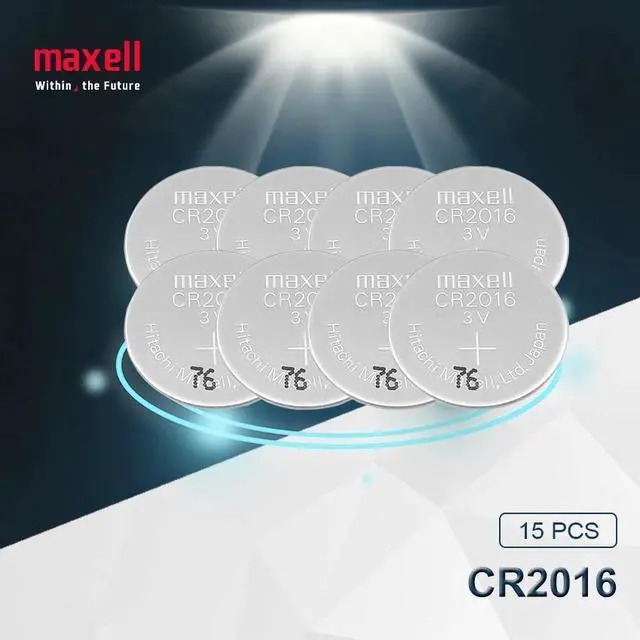 Main image of 15pc maxell brand  battery cr2016 3v button cell coin batteries for watch computer cr 2016