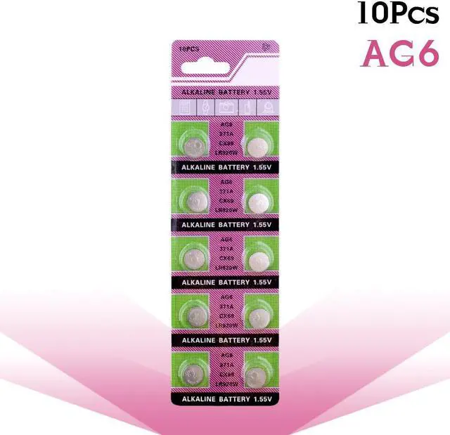 Main image of 10pcs/pack AG6 LR920 371 L921 Button Batteries SR927 171 Cell Coin Alkaline Battery 1.55V 371A CX69 LR920W For Watch Toys Remote