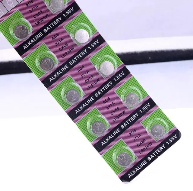 Alt view image 4 of 6 - 10pcs AG6 AG 6 SR290SW LR921 Watch Clock Pilas Alkaline Batteries SR920SW LR920SW Button Coin Cell Battery For Computer Toys