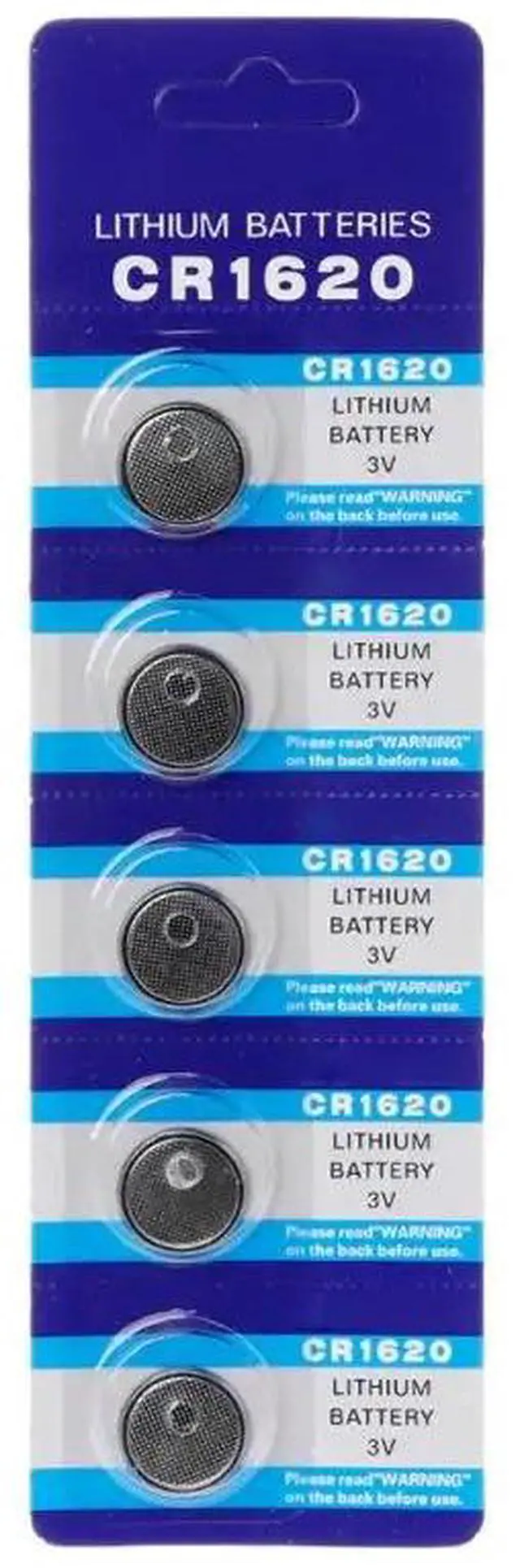 Alt view image 5 of 6 - 5PCS Lithium Battery CR1620 Electronic Button Coin Cell Batteries 3VECR1620 DL1620 5009LC Watch Toy Remote CR 1620 270B