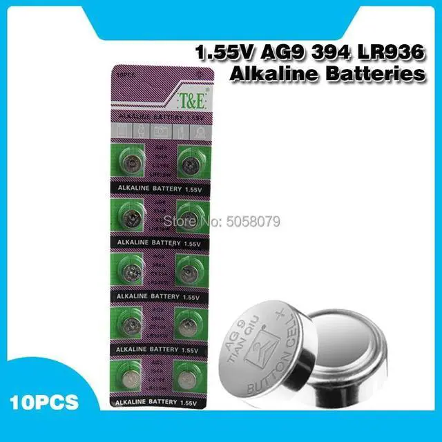 Main image of 10pcs/pack AG9 LR936 394 Button Batteries SR936 194 Cell Coin Alkaline Battery 1.55V SR936SW CX194 For Watch Toys Remote
