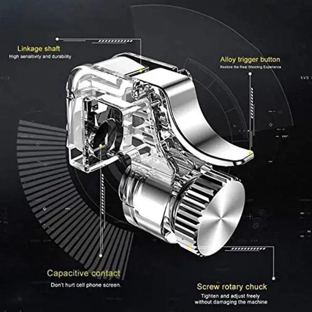 Alt view image 3 of 6 - 2pcs/lot R11 Metal Smart Phone Mobile Gaming Trigger For PUBG Mobile Gamepad Fire Button Aim Key L1 R1 Shooter Pubg Controller