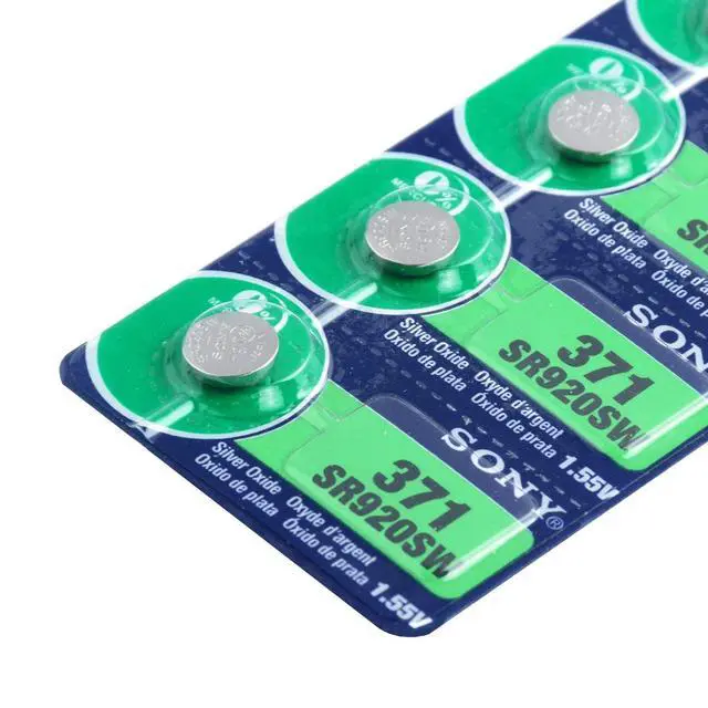 Alt view image 5 of 6 - 5pc For Sony AG6 371 SR920SW 920 1.55V Watch Battery CX69 S21 605 SR920SW 371 Button Coin Cell MADE IN JAPAN