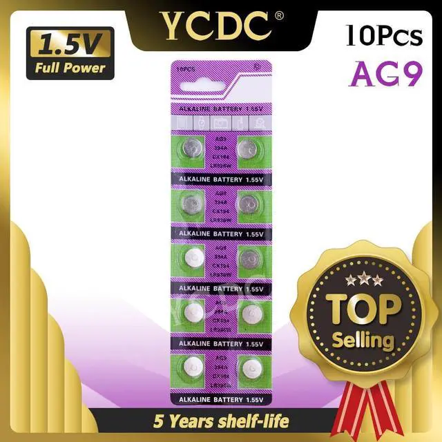 Main image of 10pcs 1.55V AG9 LR936 394 Button Batteries SR936 194 SR936SW CX194 Cell Coin Alkaline Battery For Watch Digital cameras