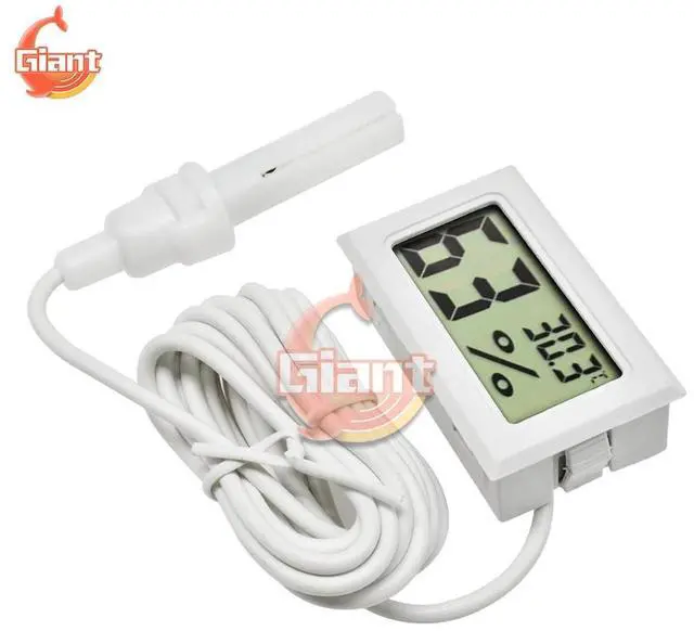 Alt view image 5 of 6 - Mini LCD Thermohygrometer Indoor Digital Thermometer Hygrometer 1.5M Temperature Sensor Cable Humidity Meter Gauge Probe