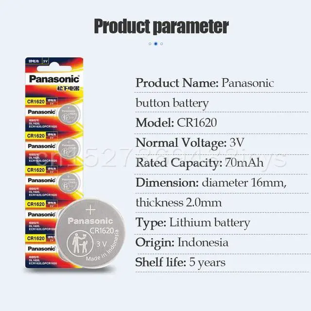 Alt view image 6 of 6 - 10PCS  CR1620 CR 1620 3V Lithium Battery For Watch Calculator Clock Remote Control Toys Button Coin Cell