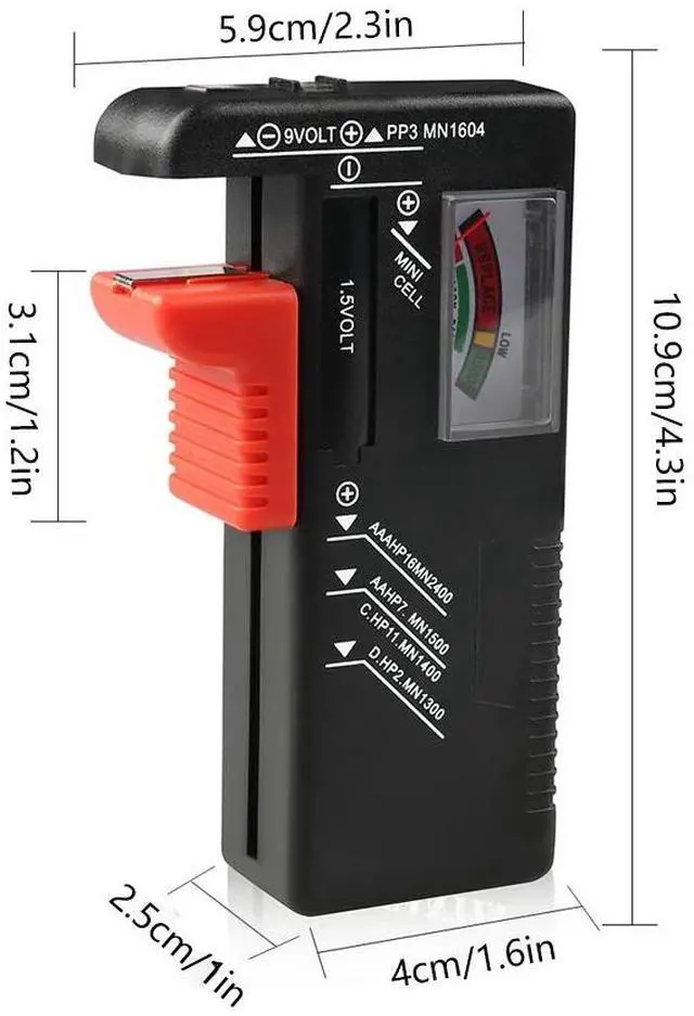 Alt view image 5 of 6 - Digital Lithium Battery Capacity Tester Checkered Load Household Analyzer Display Check AAA AA Button Cell Universal Test BT-168