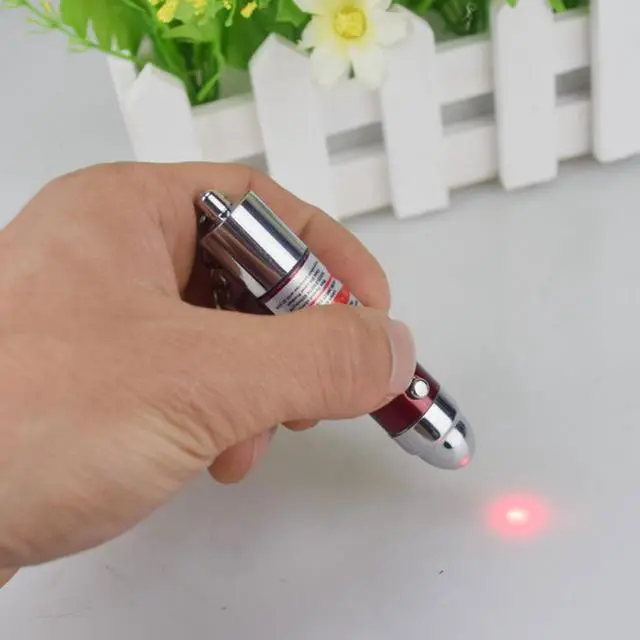 Alt view image 4 of 6 - Funny 2 In1 Red Dot Laser Light Toy Laser Sight Pointer Laser Pen Interactive Toy Keychain Childrens Play Cat Toy
