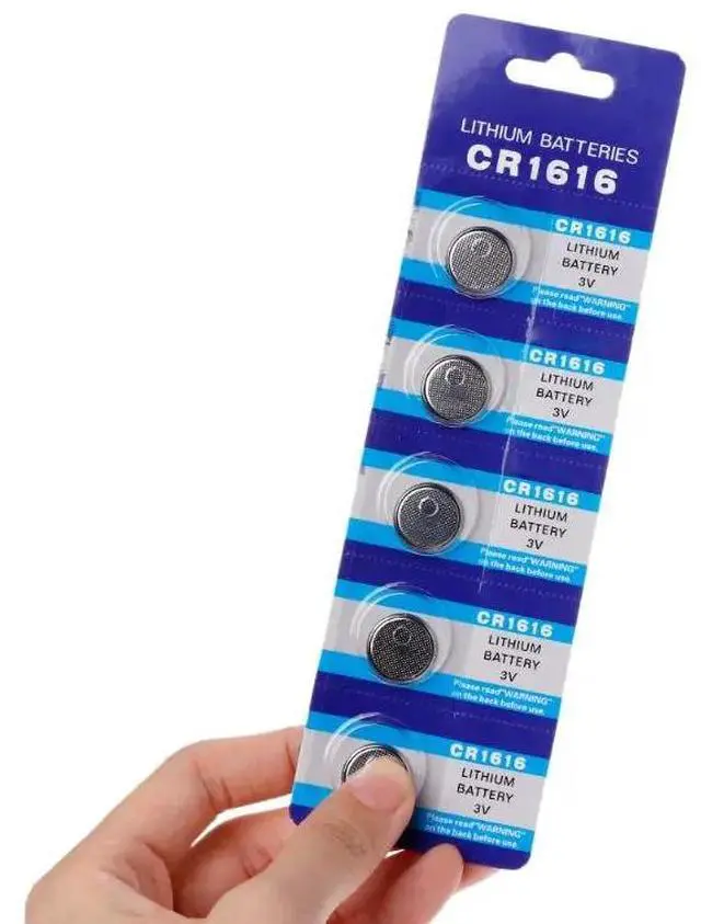 Alt view image 6 of 6 - 5PCS Button Battery CR1616 Lithium Coin Cell Batteries 3V DL1616 ECR1616 LM1616 CR 1616 Electronic Car Key Watch Toy Remote