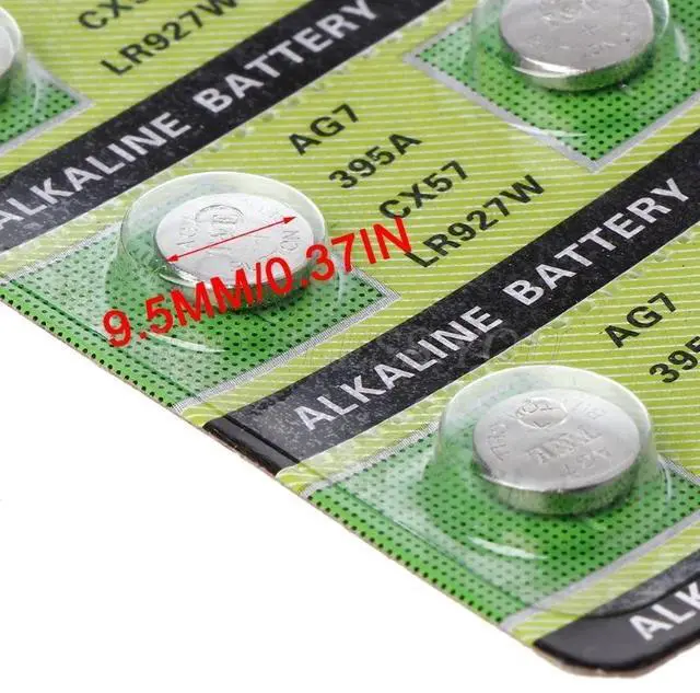 Main image of 10Pcs Alkaline Battery AG7 1.55V Button Coin Cell Watch Batteries LR927 LR57 SR927W 399 GR927 395A Drop Shipping