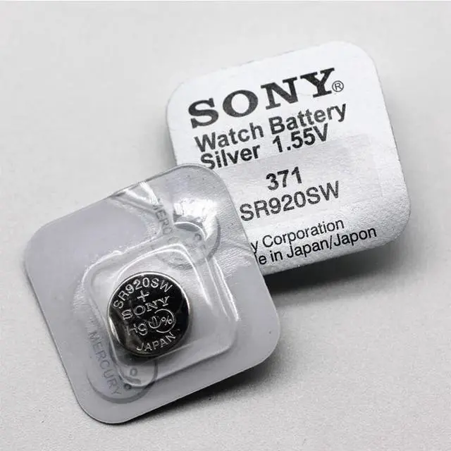 Alt view image 6 of 6 - 10PCS SONY 371 SR920SW 1.55V Silver Oxide Button Cell Battery 171 LR920 LR69 AG6 for Watch Toys Single grain packing