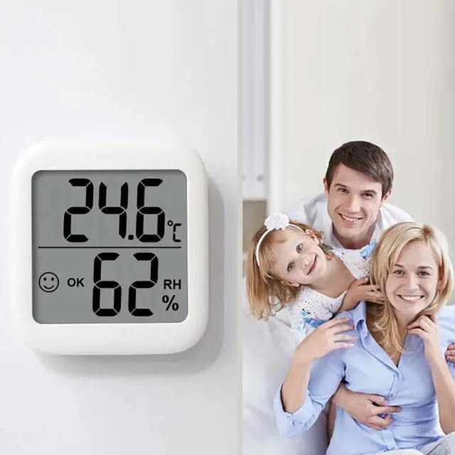 Alt view image 4 of 6 - Digital Thermometer Hygrometer Living Room Baby Room LCD Display Temperature Humidity Meter Gauge