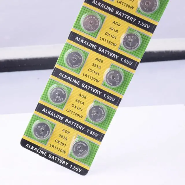 Alt view image 5 of 6 - 10pcs AG8 AG 8 LR1120 Watch Clock Pilas GP391 SR1120W Alkaline Coin Cell Button Batteries For Relogio Celular Calculator