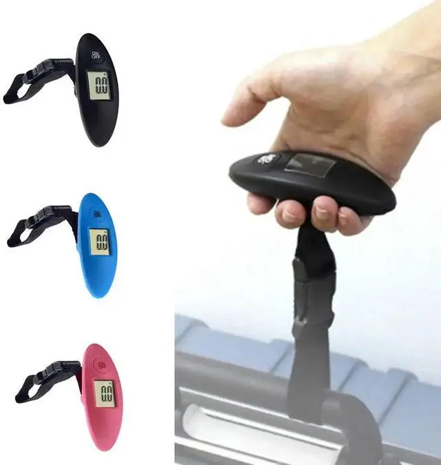 Alt view image 3 of 6 - 1Pc 40kg/100g LCD Digital Electronic Luggage Scale Portable Suitcase Scale Handled Travel Bag Weighting Fish Hook Hanging Scale