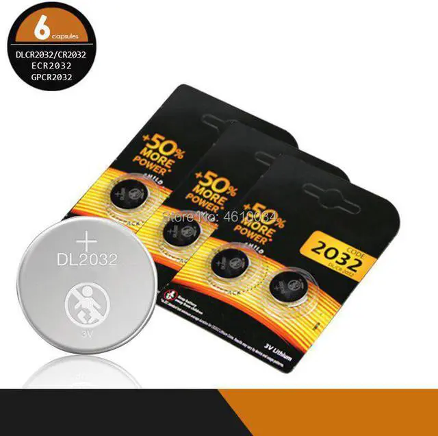 Main image of 6pcs for DURACELL brand  battery for cr2032 3v button cell coin batteries for watch toy computer cr 2032 DL2032 ECR2032