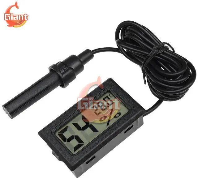 Alt view image 2 of 6 - Mini LCD Thermohygrometer Indoor Digital Thermometer Hygrometer 1.5M Temperature Sensor Cable Humidity Meter Gauge Probe