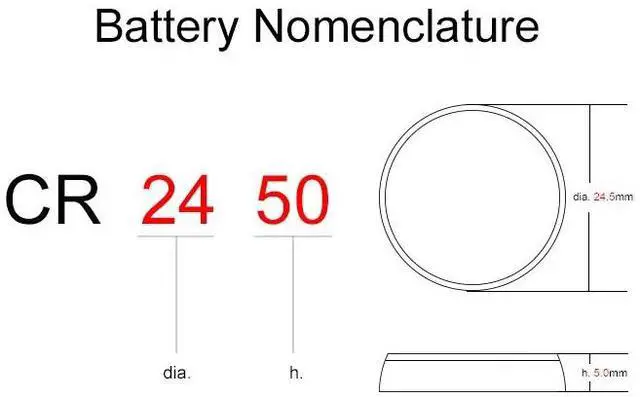 Alt view image 4 of 4 - Lithium Button Coin Cell Batteries Li-ion Rechargeable Battery LIR2450 3.6V 5 PCS - 2450 Replaces CR2450