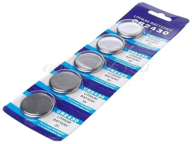 Alt view image 4 of 6 - 5PCS Button Battery CR2430 3V Electronic Lithium Coin Cell Batteries DL2430 BR2430 ECR2430 KL2430 EE6229 Watch Toy Headphone