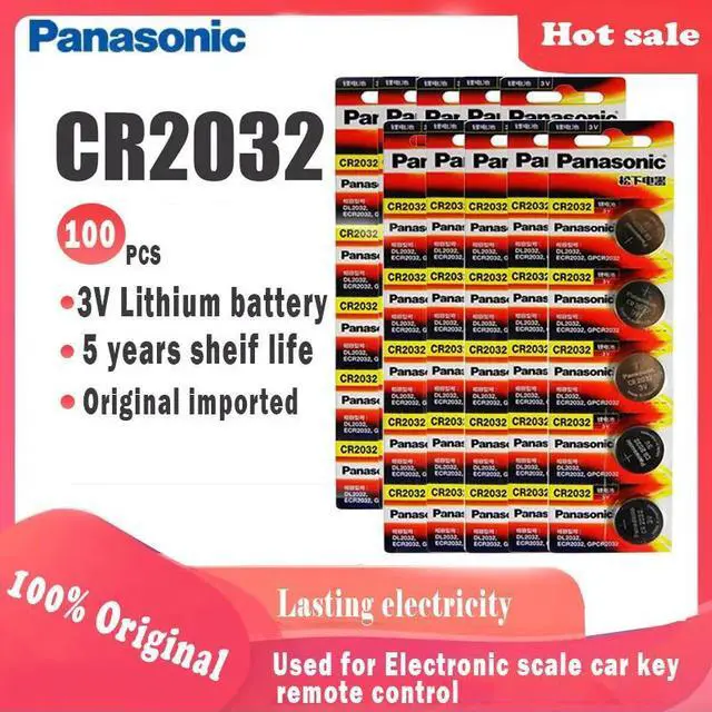 Main image of 100pcs  cr2032 cr 2032 3V Lithium Battery For Watch computer Remote Control Calculator button cell coin battery