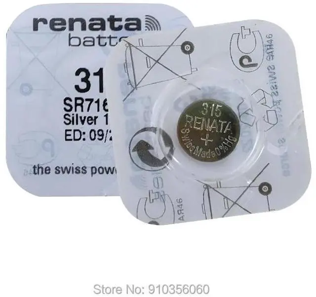 Alt view image 6 of 6 - RETAIL Brand  Renata LONG LASTING 315 SR716SW SR716 1.55V Watch Battery Button Coin Cell Swiss Made Original
