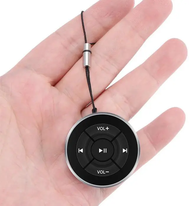 Alt view image 5 of 6 - Wireless Bluetooth Media Button Remote Controller Car Motorcycle Bike Steering Wheel MP3 Music Play For IOS Android Phone Tablet